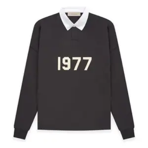 Essentials 8th Collection 1977 French Terry Polo Black Shirt